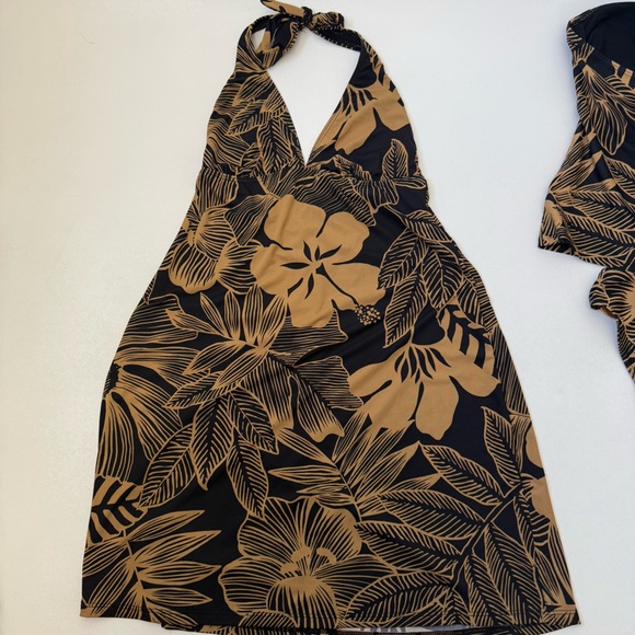 Lauren Ralph Lauren 3 Piece Swim Set Tankini Set Swim Cover Womens Size 8 - Picture 6 of 11